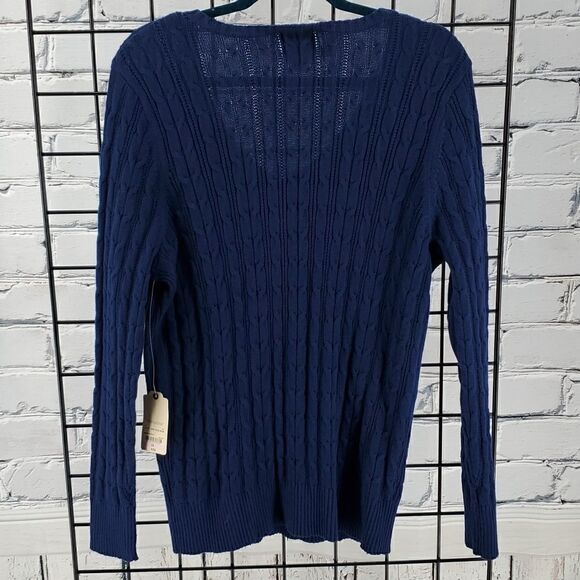 Sweater Navy Blue St. John's Bay NWT - Picture 6 of 8